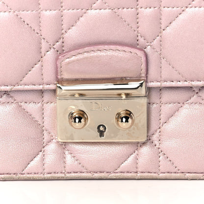 Christian Dior Pearly Lambskin Cannage Miss Dior Promenade Pouch Lotus 8 of 16
