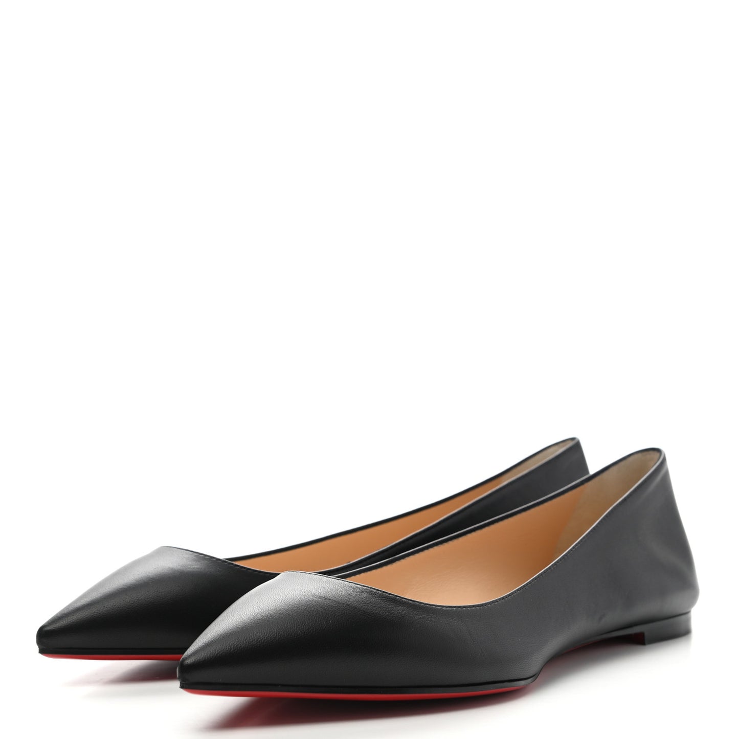 Shiny Nappa Ballalla Flats 38.5 Black