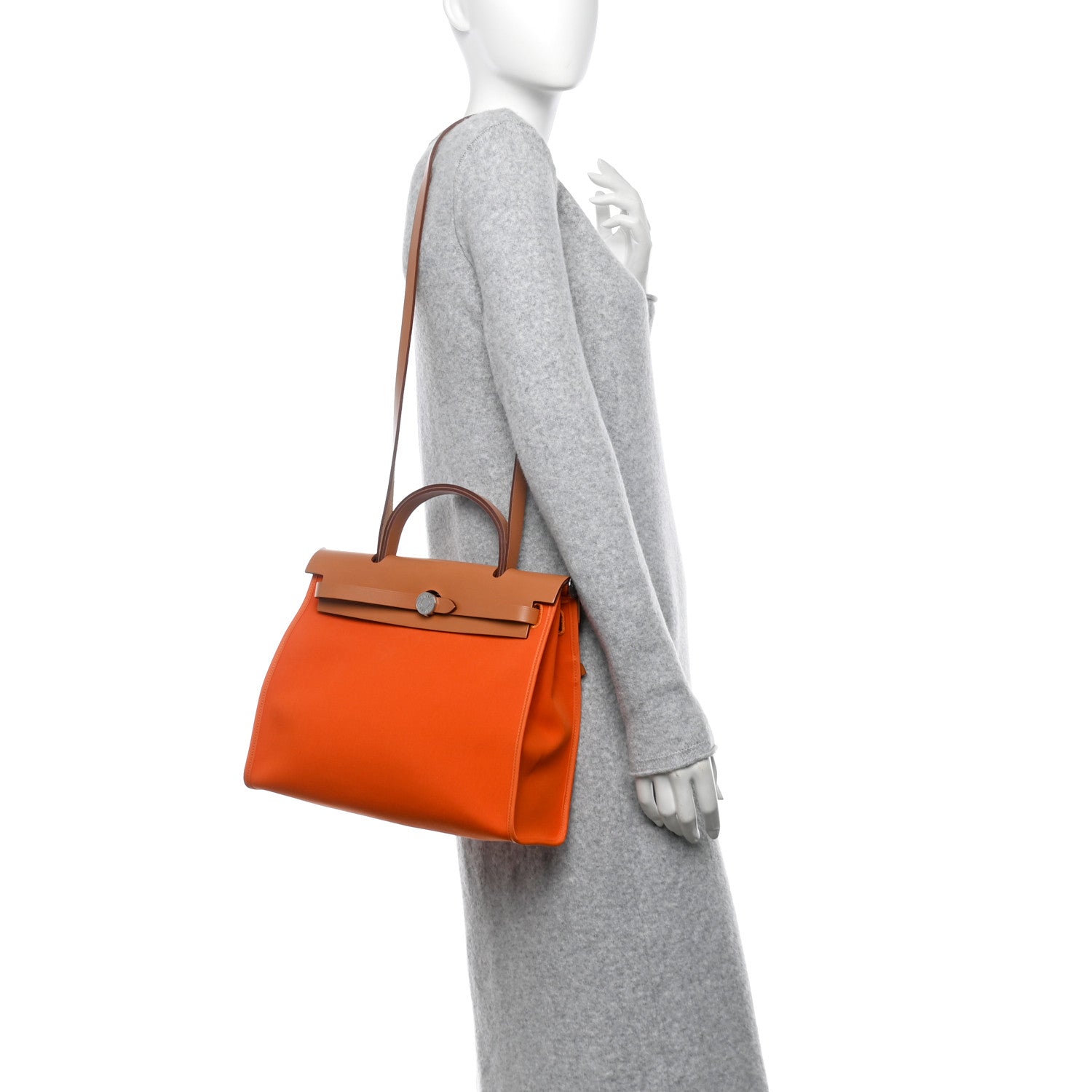 Hermes Toile Vache Hunter Herbag Zip 31 PM Orange 2 of 11