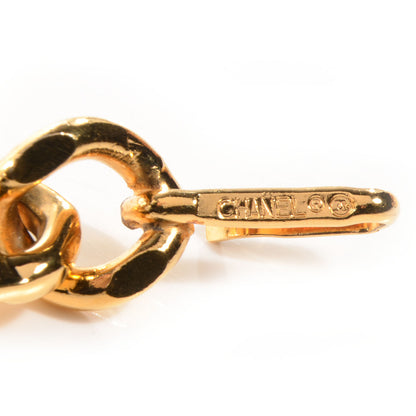 Chanel Leather Gold Chain Link Medallion Belt Black 4 of 6