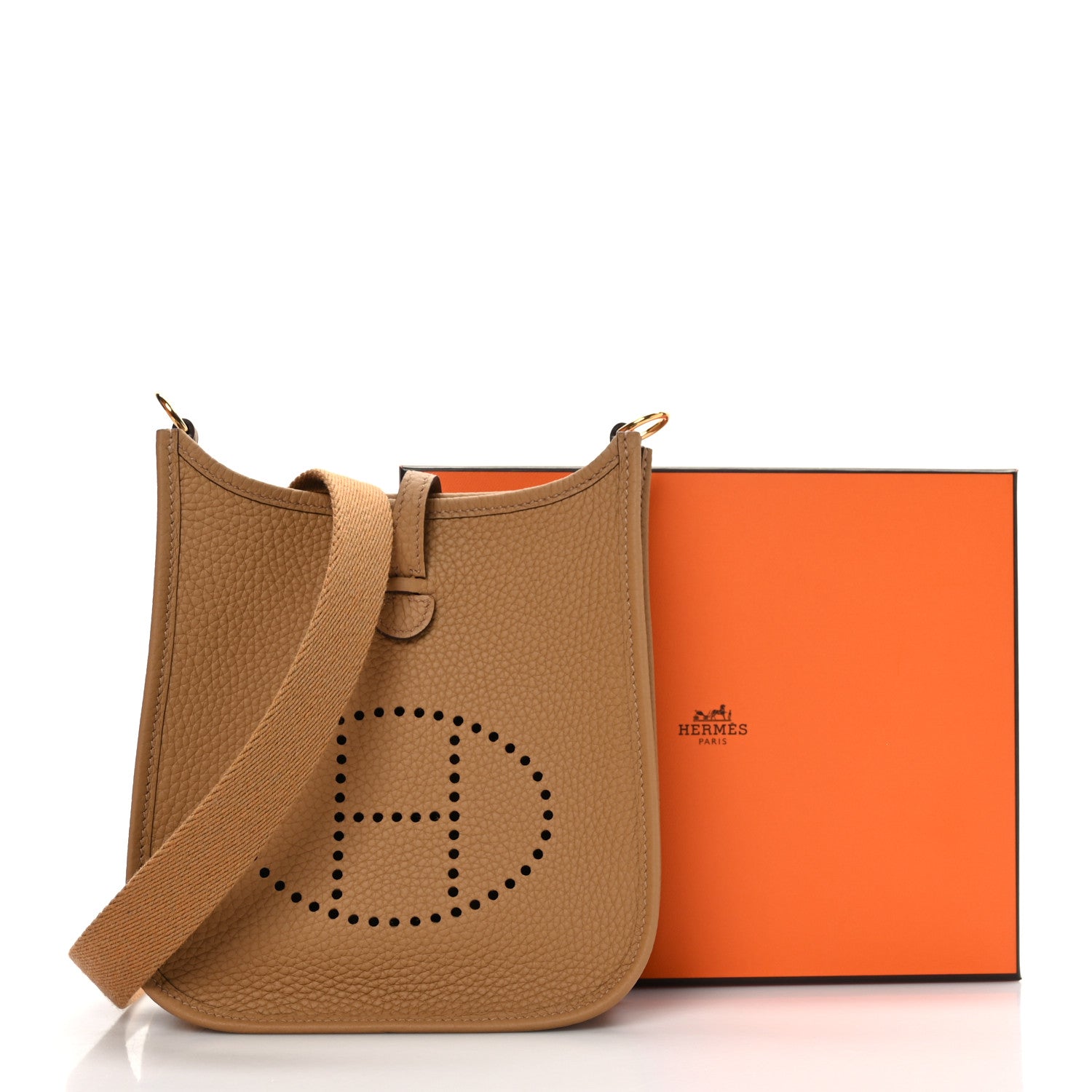 Hermes Taurillon Clemence Evelyne TPM Biscuit 10 of 10