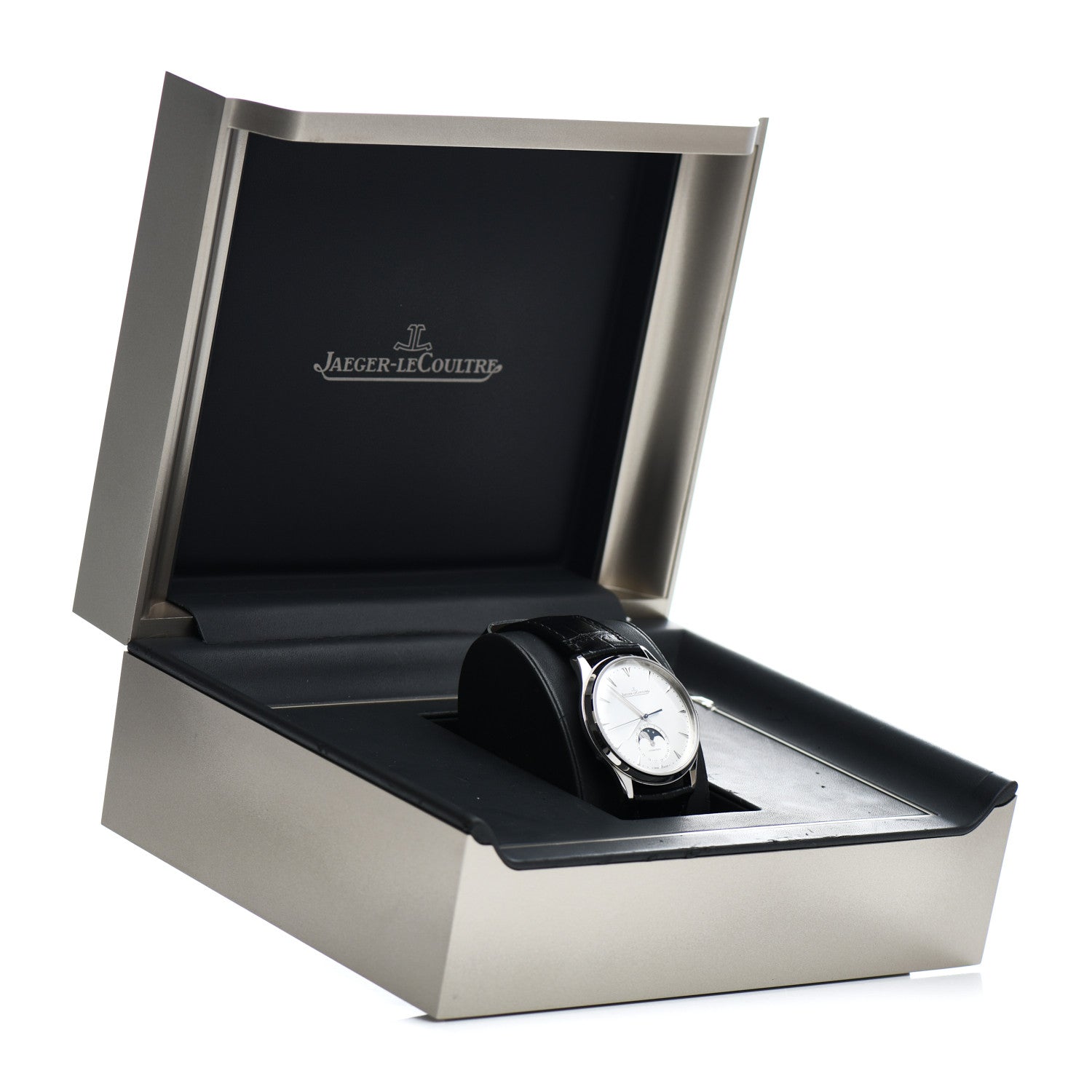 Jaeger-LeCoultre Stainless Steel Alligator 39mm Master Ultra Thin Moon Automatic Watch Q136842 5 of 5