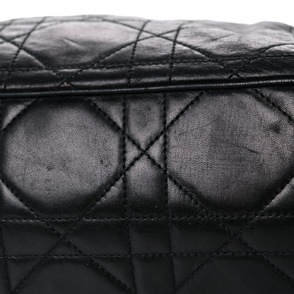 Christian Dior Lambskin Cannage Drawstring Bag Black 21 of 33