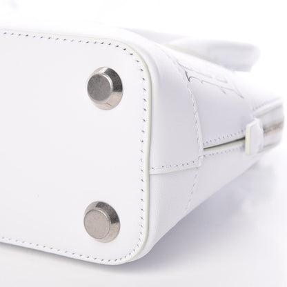 Balenciaga Calfskin Gothic Logo XXS Ville Top Handle Bag White 9 of 9