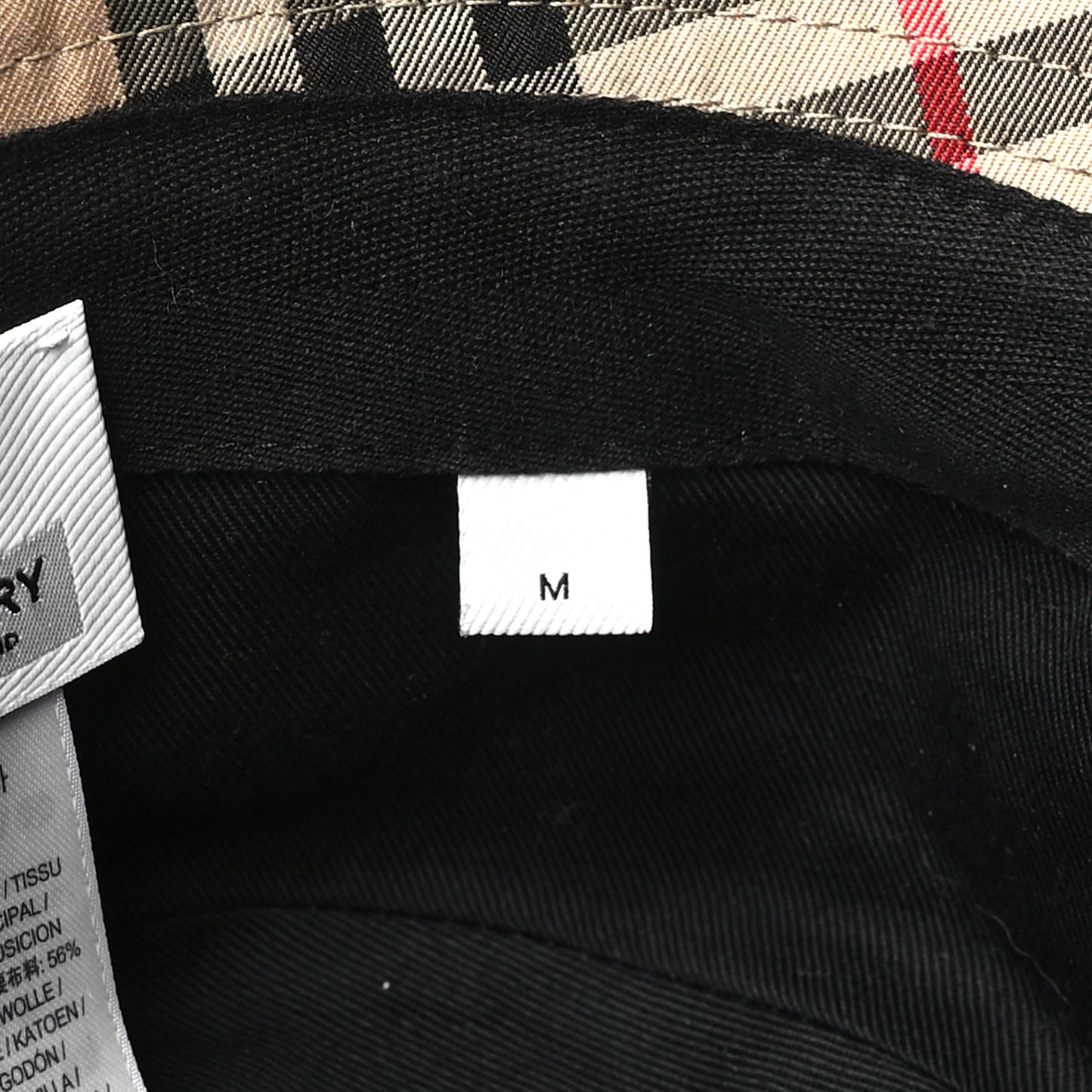 Technical Cotton Vintage Check Bucket Hat M Archive Beige
