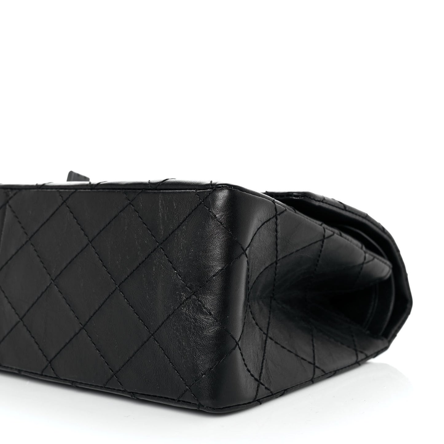 Aged Calfskin Quilted 2.55 Reissue 226 Flap So Black