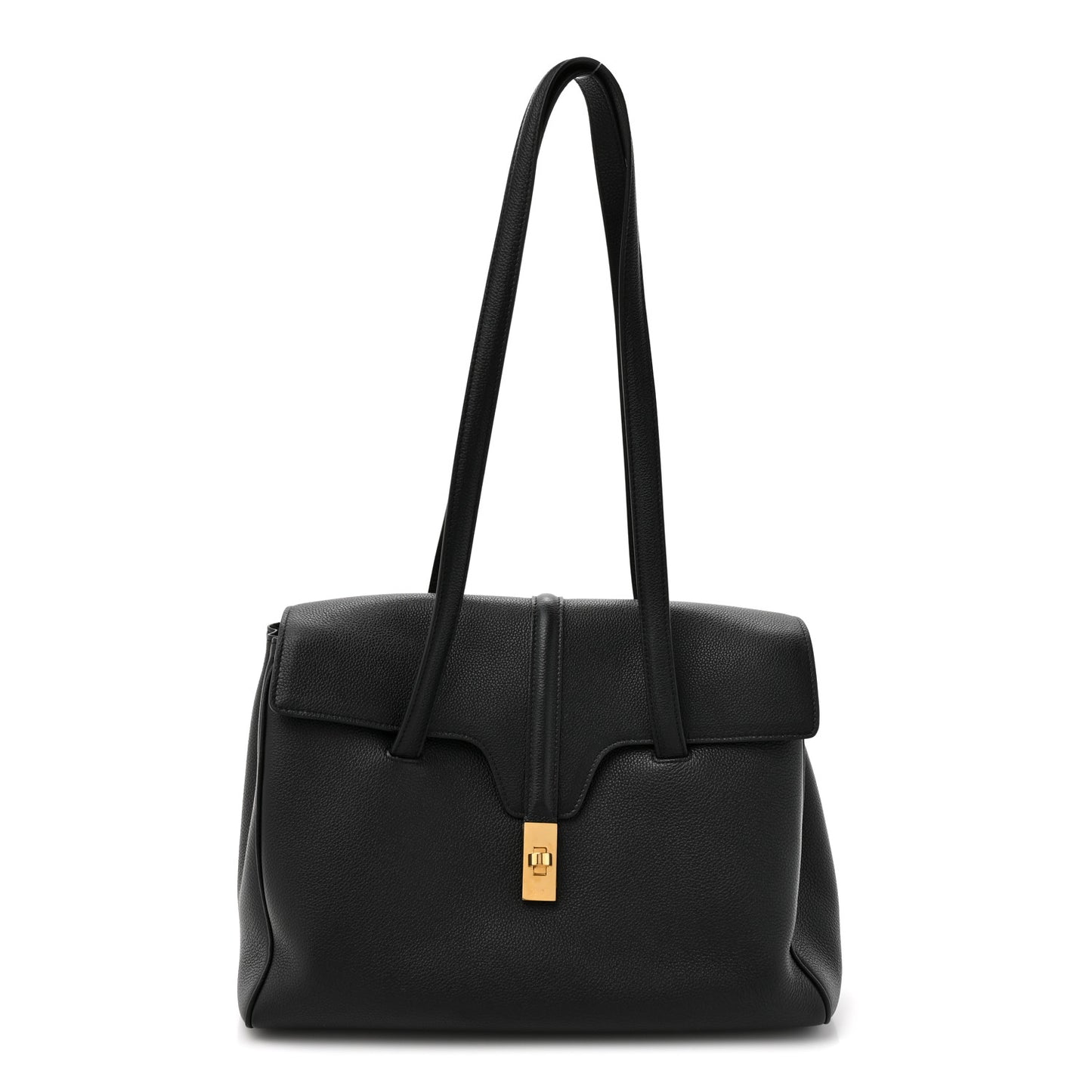 Supple Grained Calfskin Medium Soft 16 Bag Black