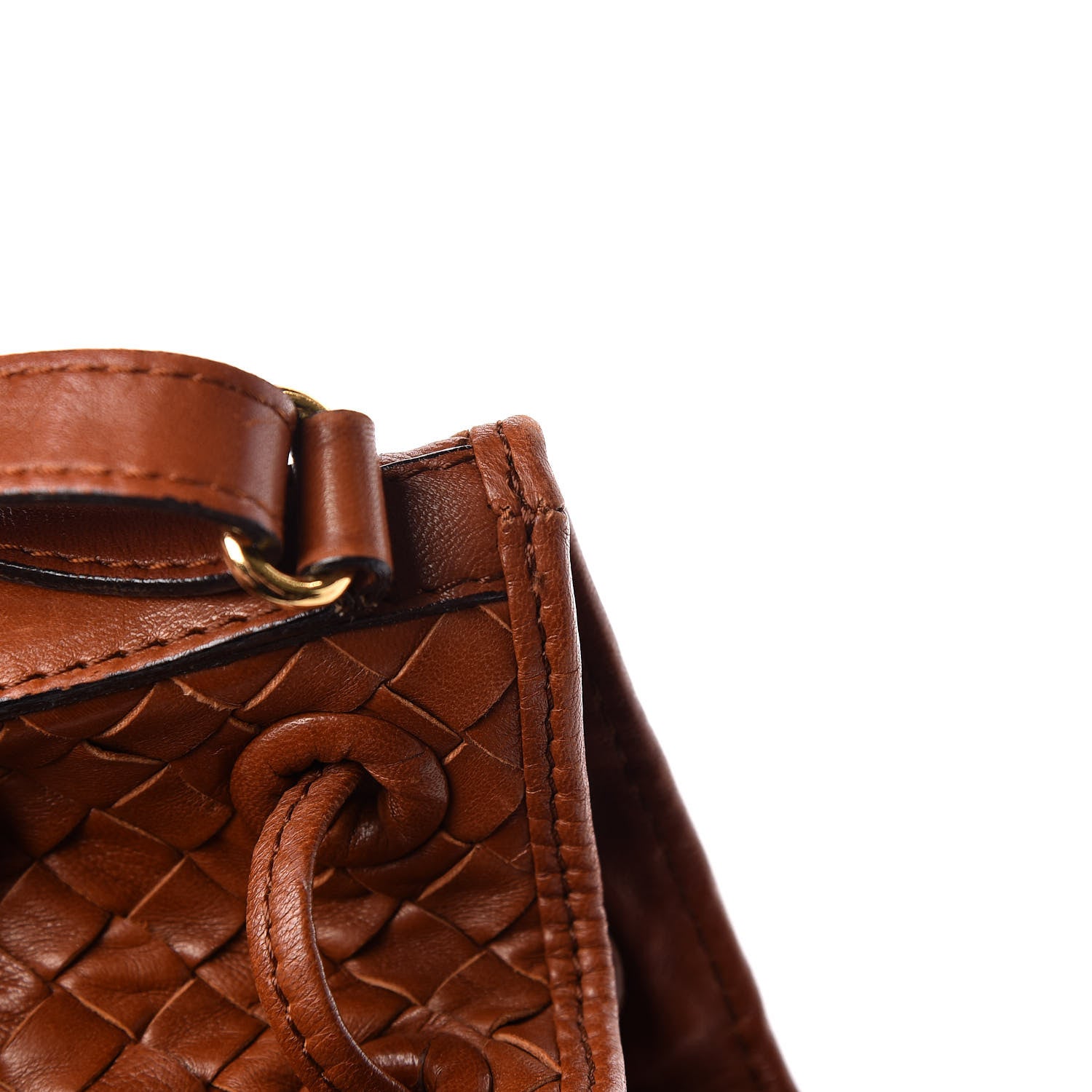Bottega Veneta Nappa Intrecciato Drawstring Bucket Bag Tan 12 of 19
