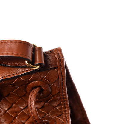 Bottega Veneta Nappa Intrecciato Drawstring Bucket Bag Tan 12 of 19