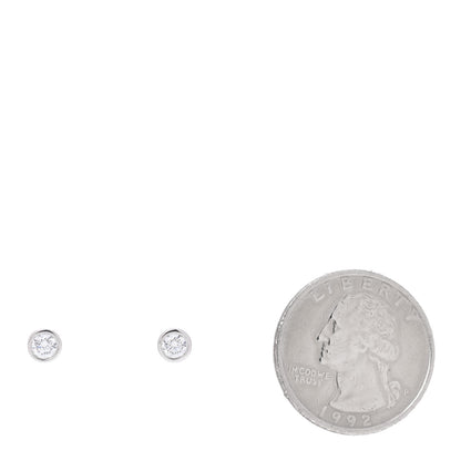 Tiffany Platinum Diamond .34ctw Elsa Peretti Diamonds By The Yard Earrings 2 of 5