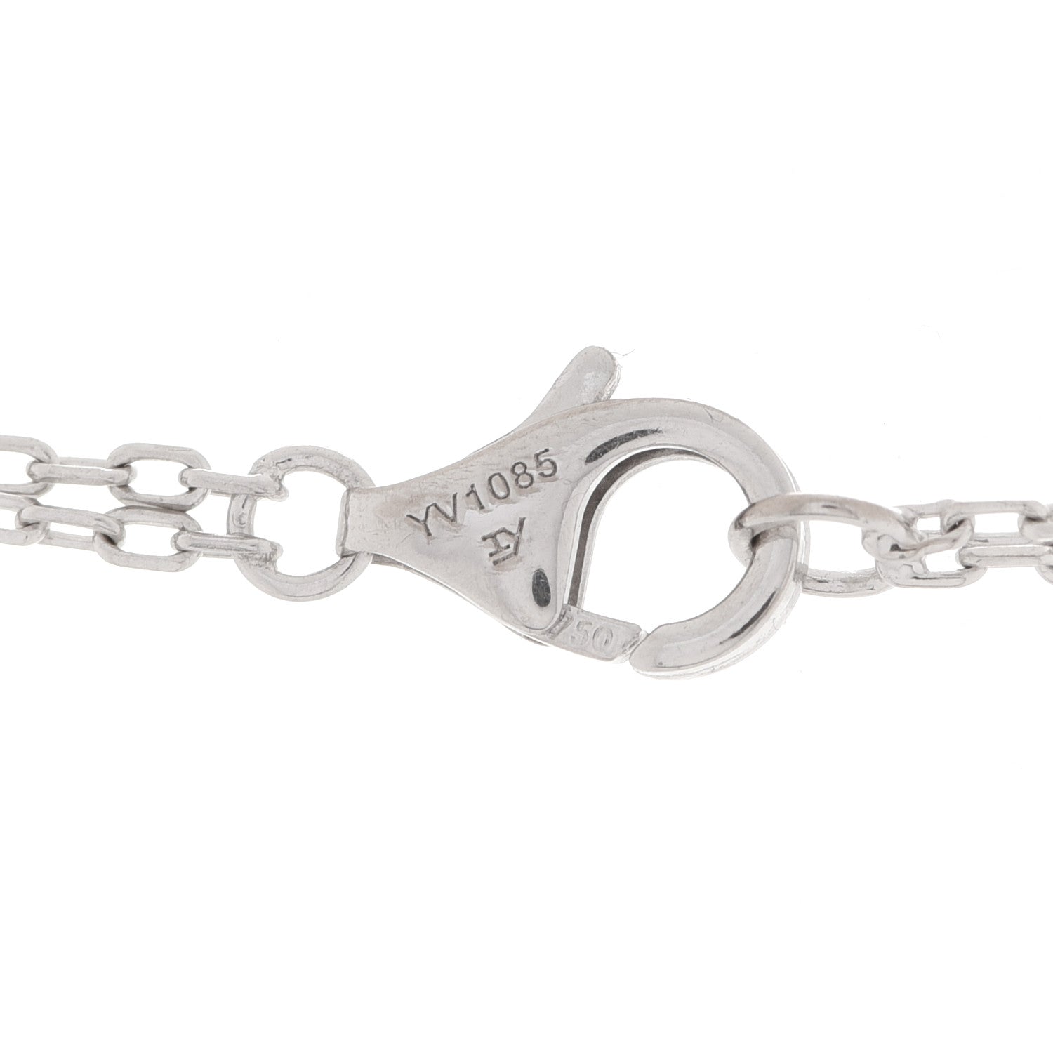Cartier 18K White Pink Gold Diamond Three Ring LOVE Necklace 8 of 10