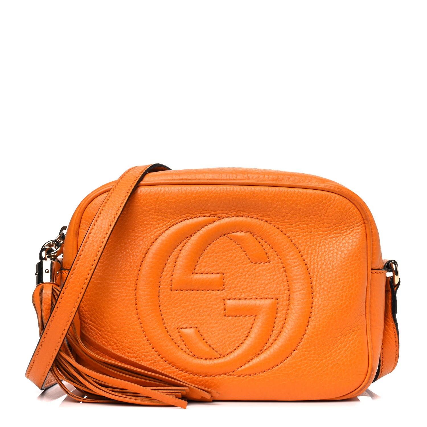 Gucci Pebbled Calfskin Small Soho Disco Bag Curcuma 1 of 13