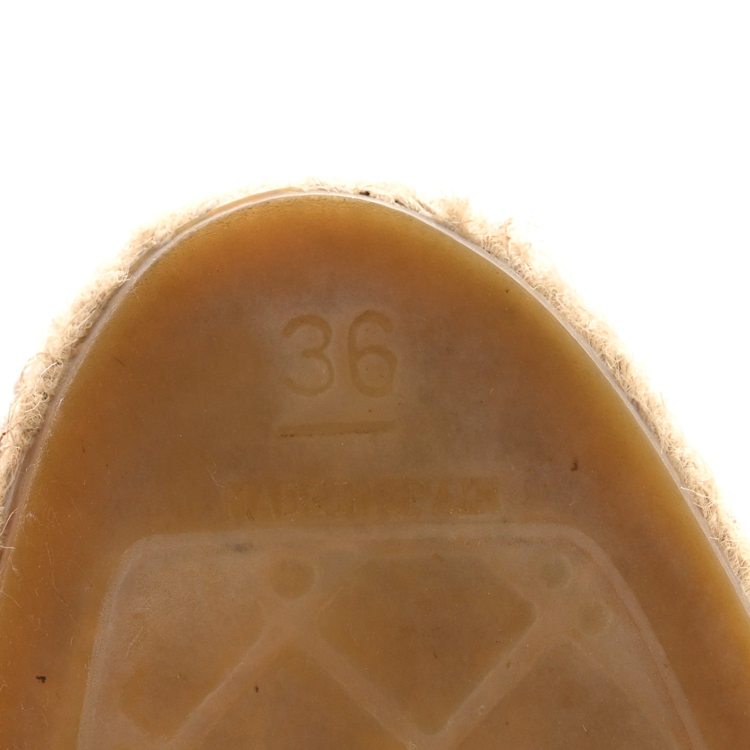 Chanel Crackled Calfskin Espadrilles 36 Light Beige Black 7 of 13