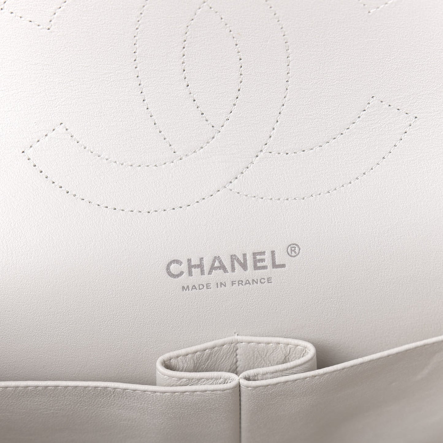 Caviar Quilted Jumbo Double Flap White