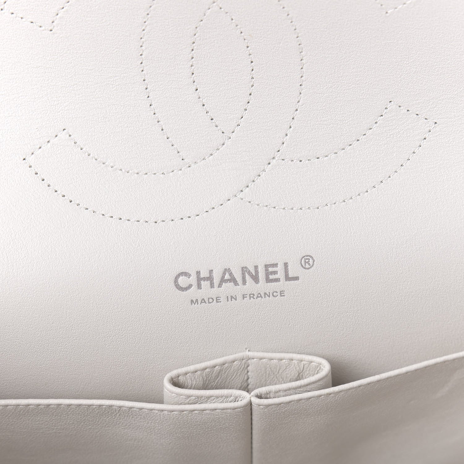 Chanel Caviar Quilted Jumbo Double Flap White 8 of 14