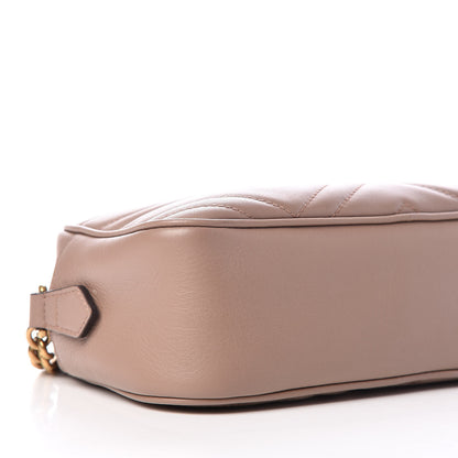Gucci Calfskin Matelasse Small GG Marmont Chain Shoulder Bag Taupe 5 of 12