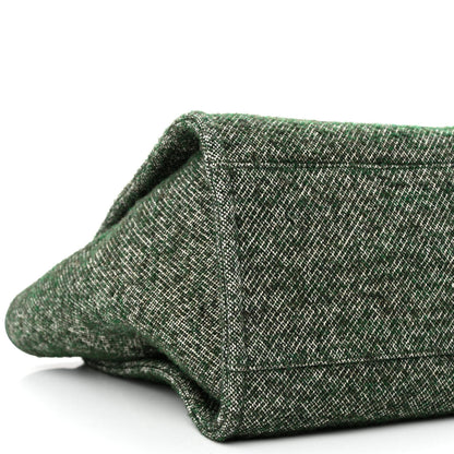 Chanel Mixed Fibers Calfskin Medium Deauville Tote Green 8 of 9