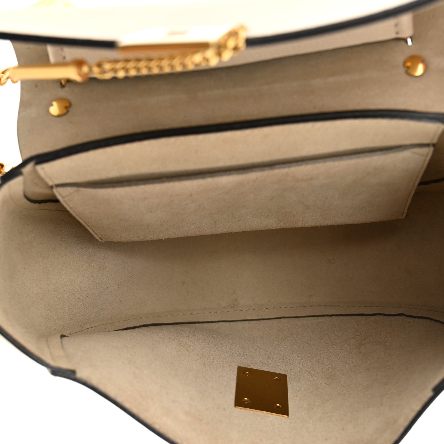 Grained Lambskin Drew Crossbody Beige