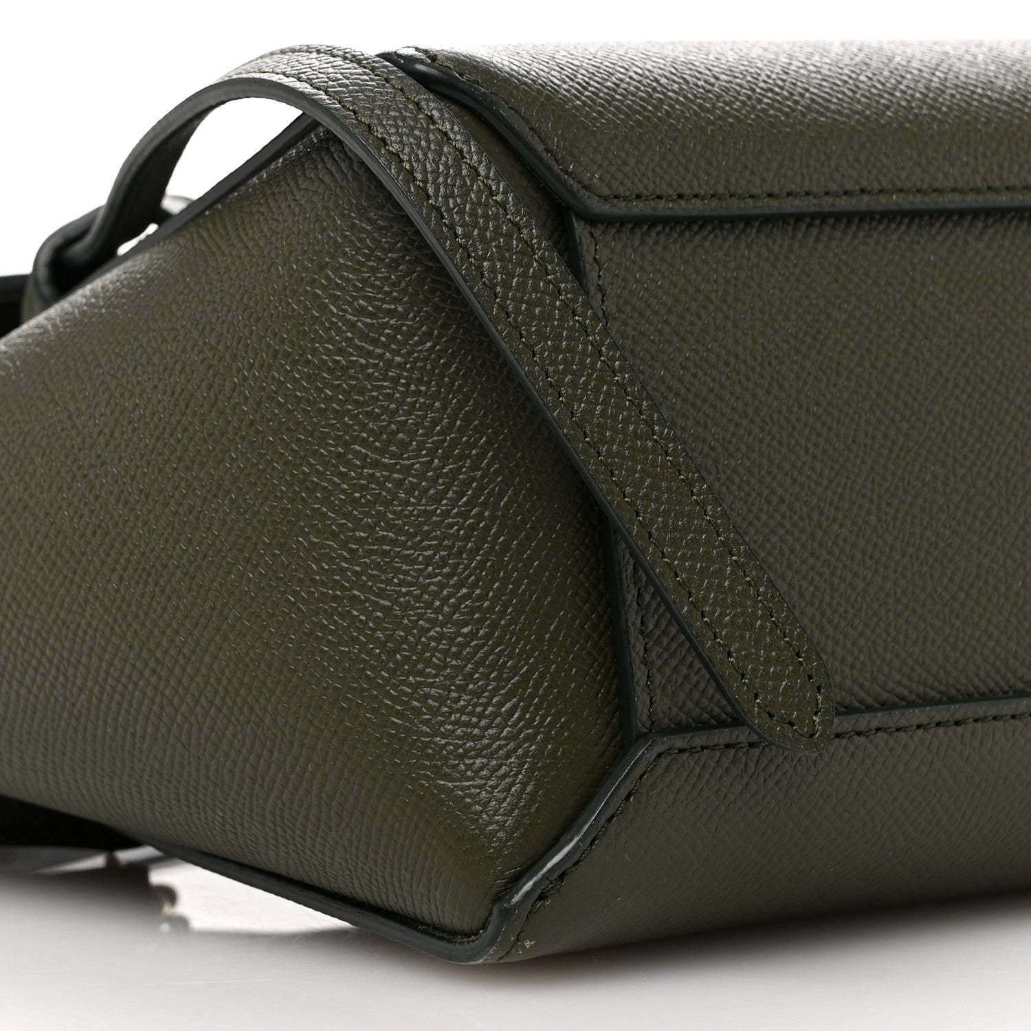Celine Grained Calfskin Nano Belt Bag Army Green 9 of 10
