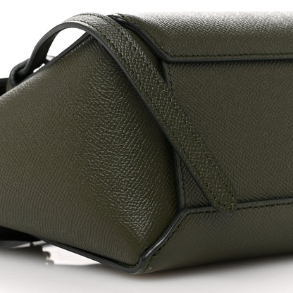 Celine Grained Calfskin Nano Belt Bag Army Green 9 of 10