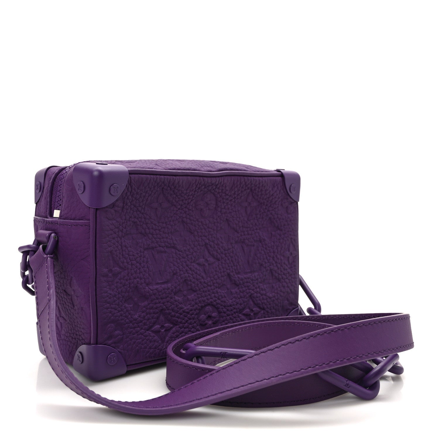 Louis Vuitton Taurillon Monogram Mini Soft Trunk Black Purple Night 3 of 11