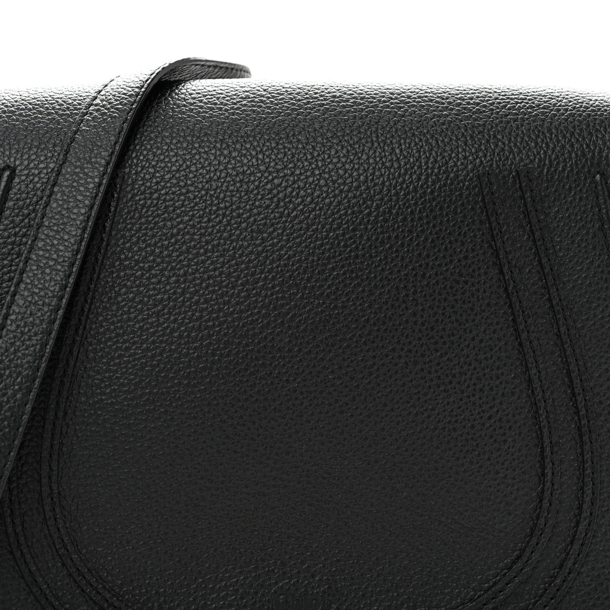 Chloe Grained Calfskin Medium Marcie Saddle Bag Black 9 of 14