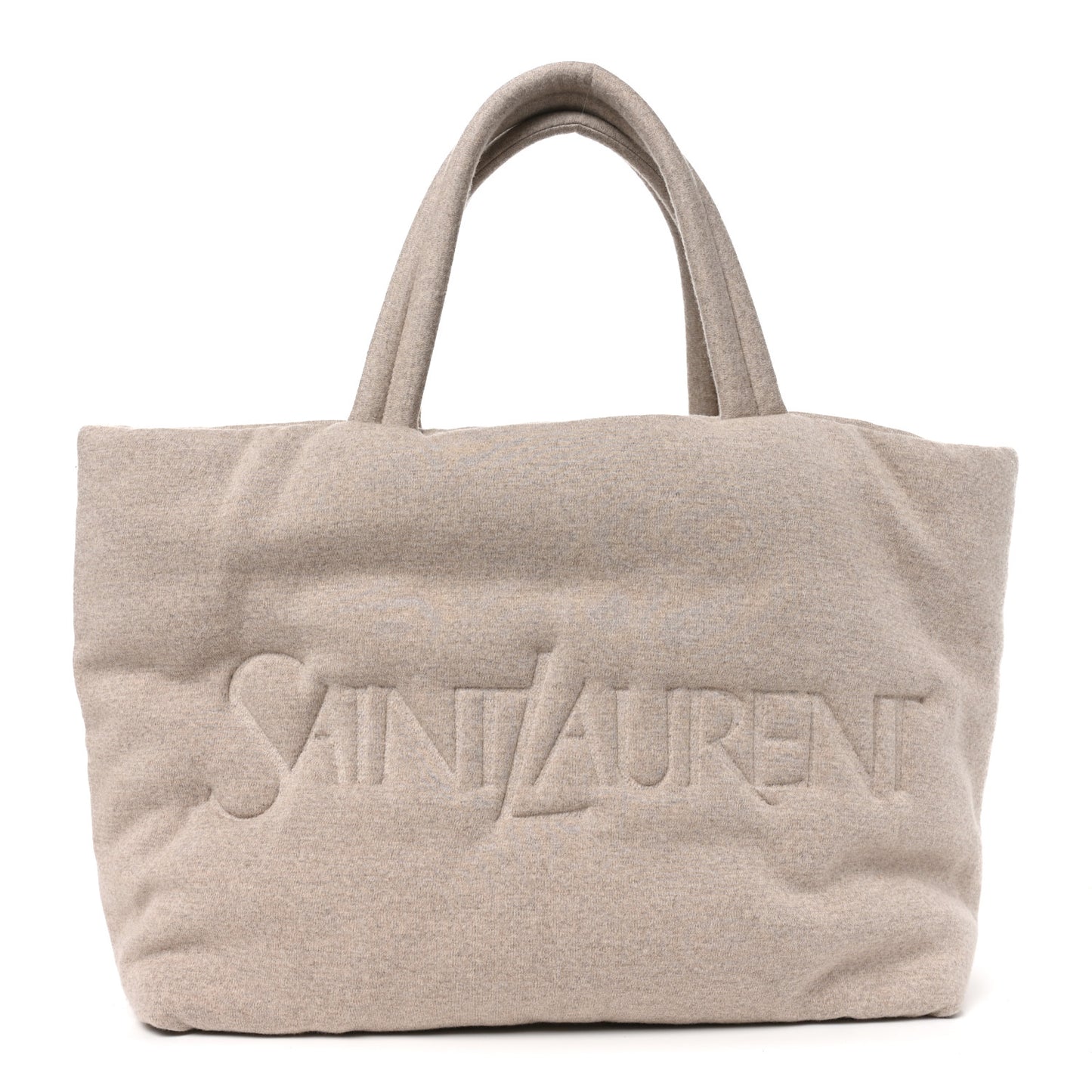 Jersey Wide Puffer Tote Chalk Beige