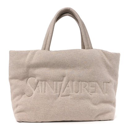 Saint Laurent Jersey Wide Puffer Tote Chalk Beige 1 of 10