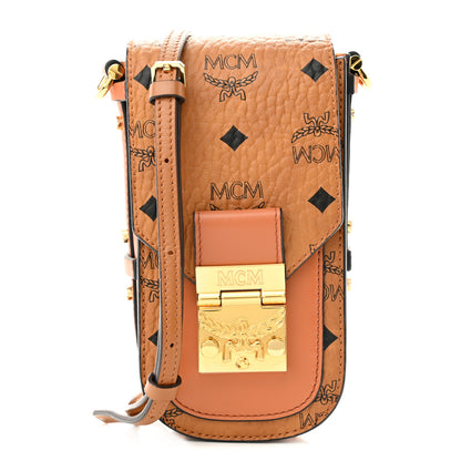 MCM Visetos Mini Patricia Crossbody Pouch Cognac 1 of 9