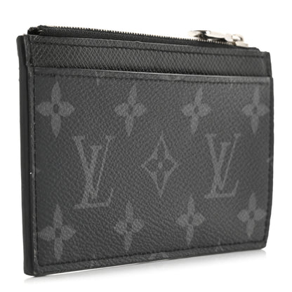 Louis Vuitton Monogram Eclipse Taiga Coin Card Holder Black 3 of 10
