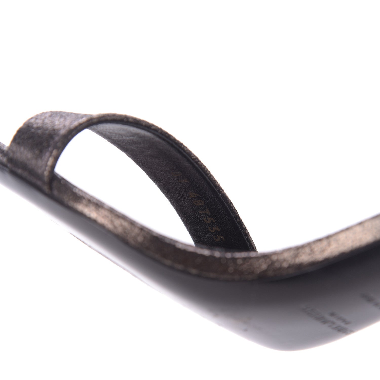 Saint Laurent Evora Amber 85 Astrap Sandals 36.5 Gunmetal 8 of 9