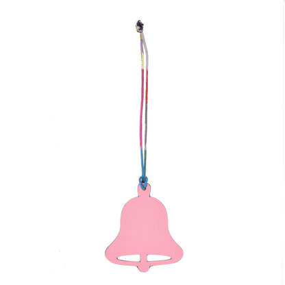Hermes Togo Epsom Petit H Bell Bag Charm Bleu Indigo Rose Confetti 1 of 4