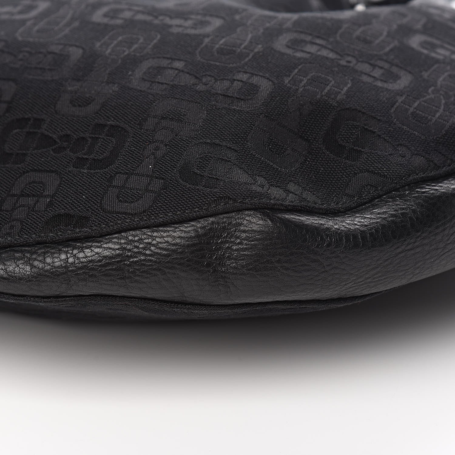 Gucci Horsebit Print Hobo Black 9 of 10
