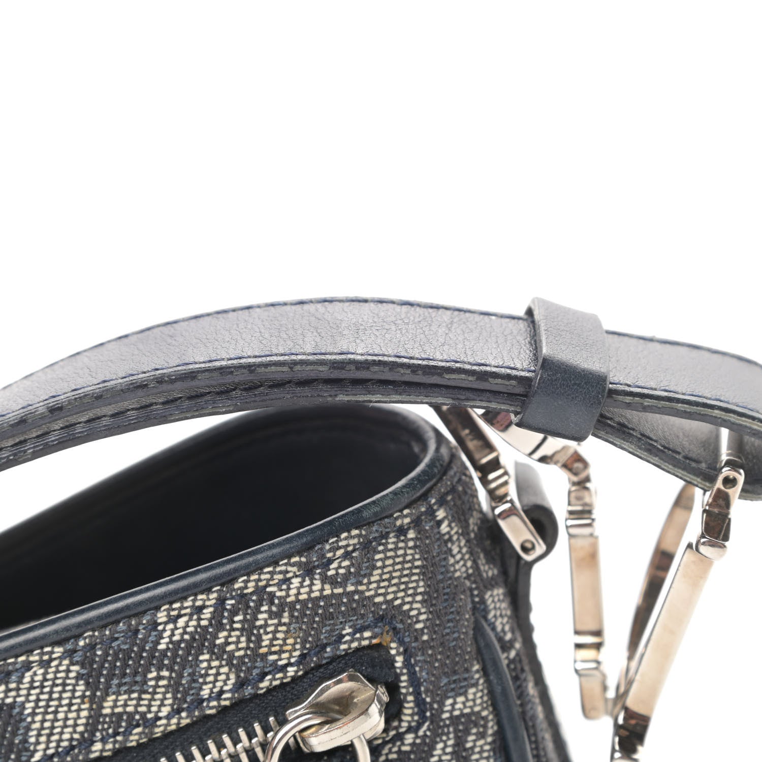Christian Dior Monogram Charm Shoulder Bag Navy 12 of 13