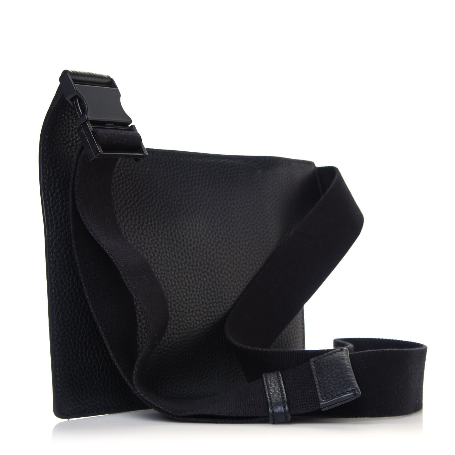 Dolce & Gabbana Grained Calfskin Palermo Angular Multi-Zip Flat Belt Bag Black 3 of 5