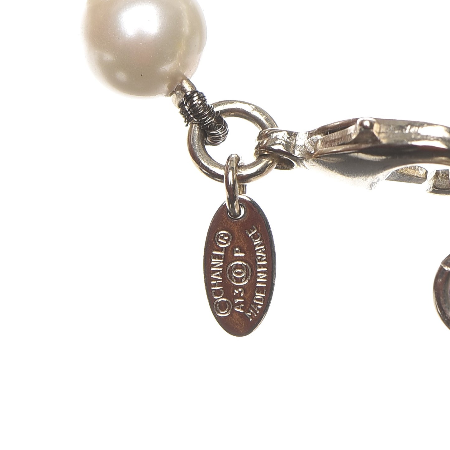 Pearl Crystal CC Bracelet Gold