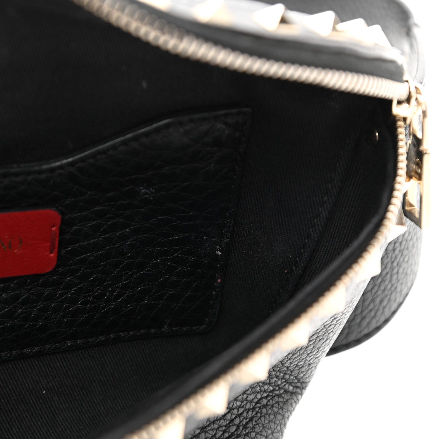 Valentino Garavani Grainy Calfskin Rockstud Belt Bag Black 7 of 10
