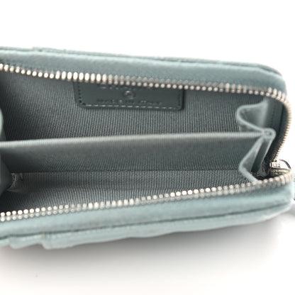 Chanel Caviar Quilted Zip Card Holder Light Blue 5 of 11