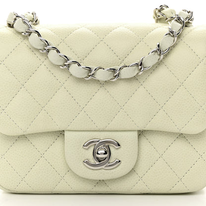Chanel Caviar Quilted Mini Square Flap Dark White 8 of 12