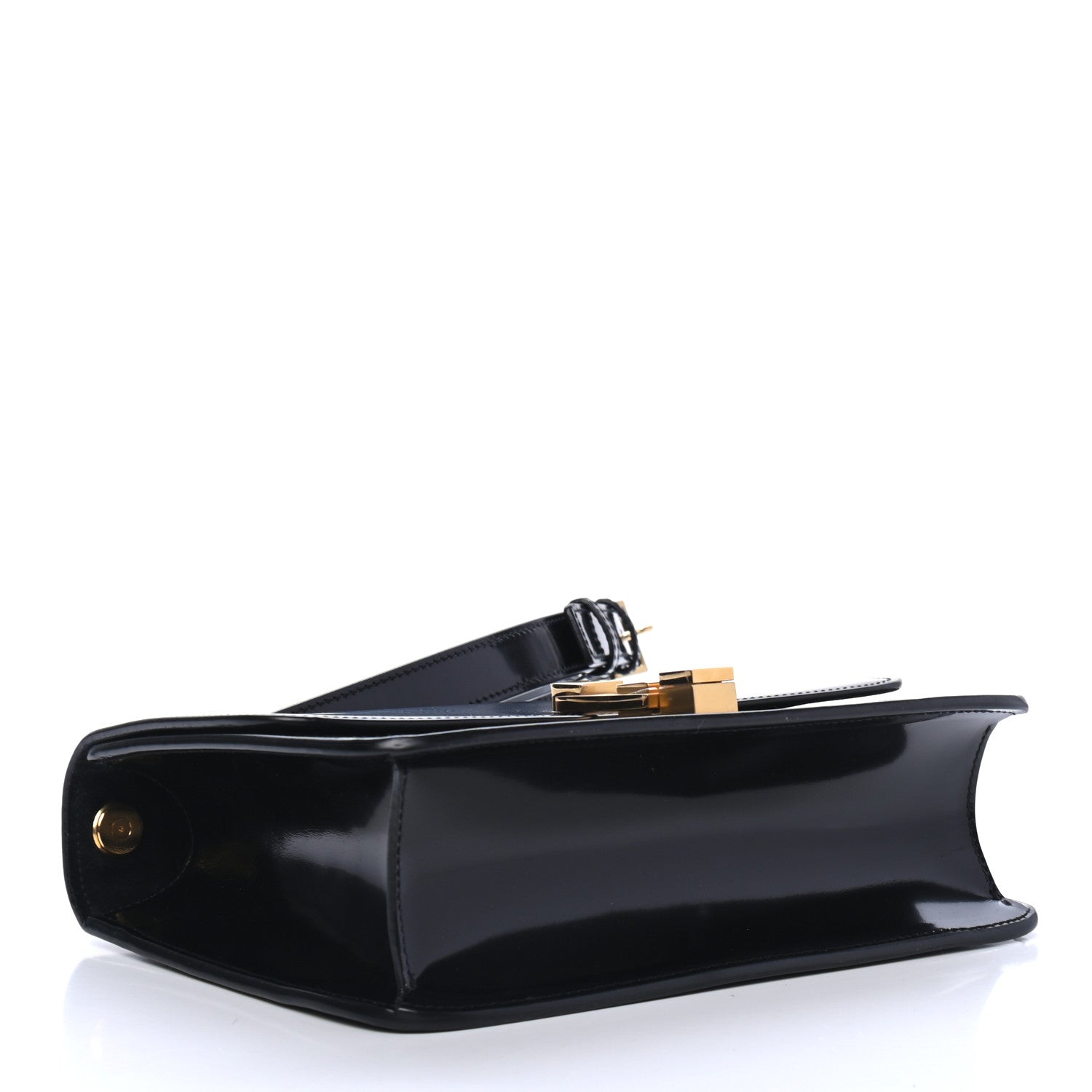 Saint Laurent Patent Calfskin Carre Satchel Black 3 of 4