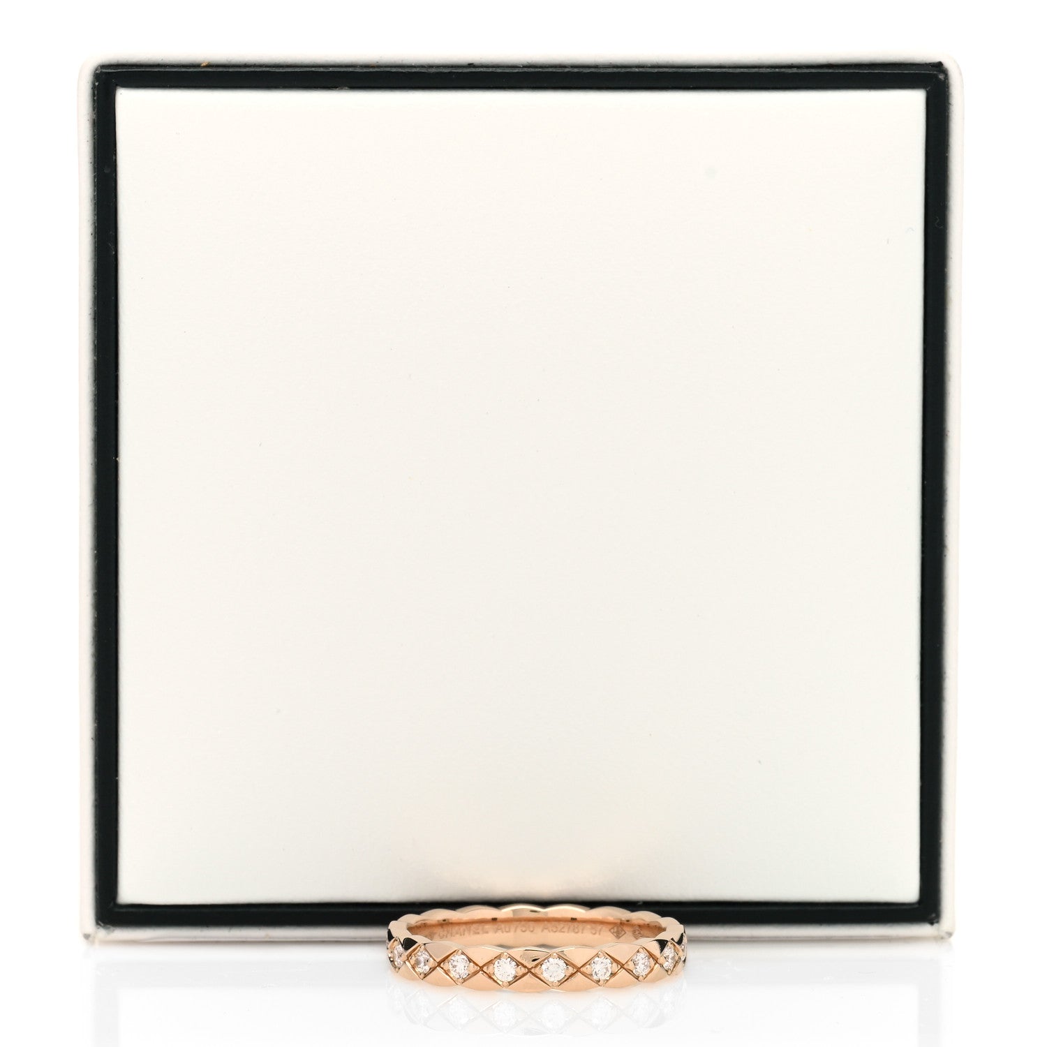 Chanel 18K Beige Gold Diamond Mini Coco Crush Ring 57 8 5 of 5