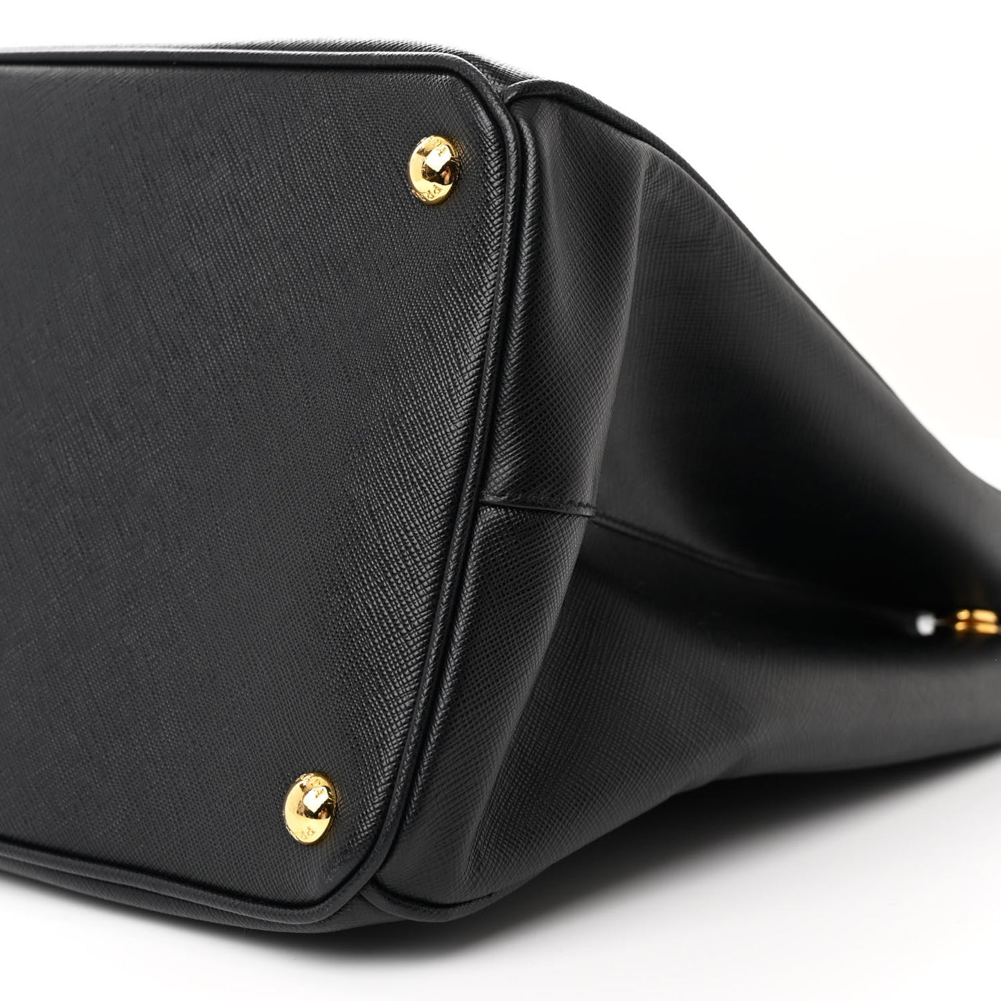 Saffiano Lux Large Galleria Double Zip Tote Black