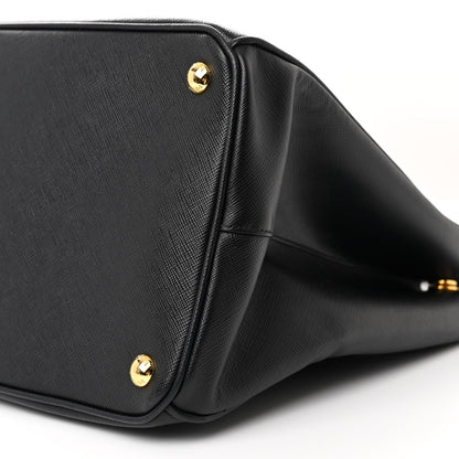 Prada Saffiano Lux Large Galleria Double Zip Tote Black 10 of 10