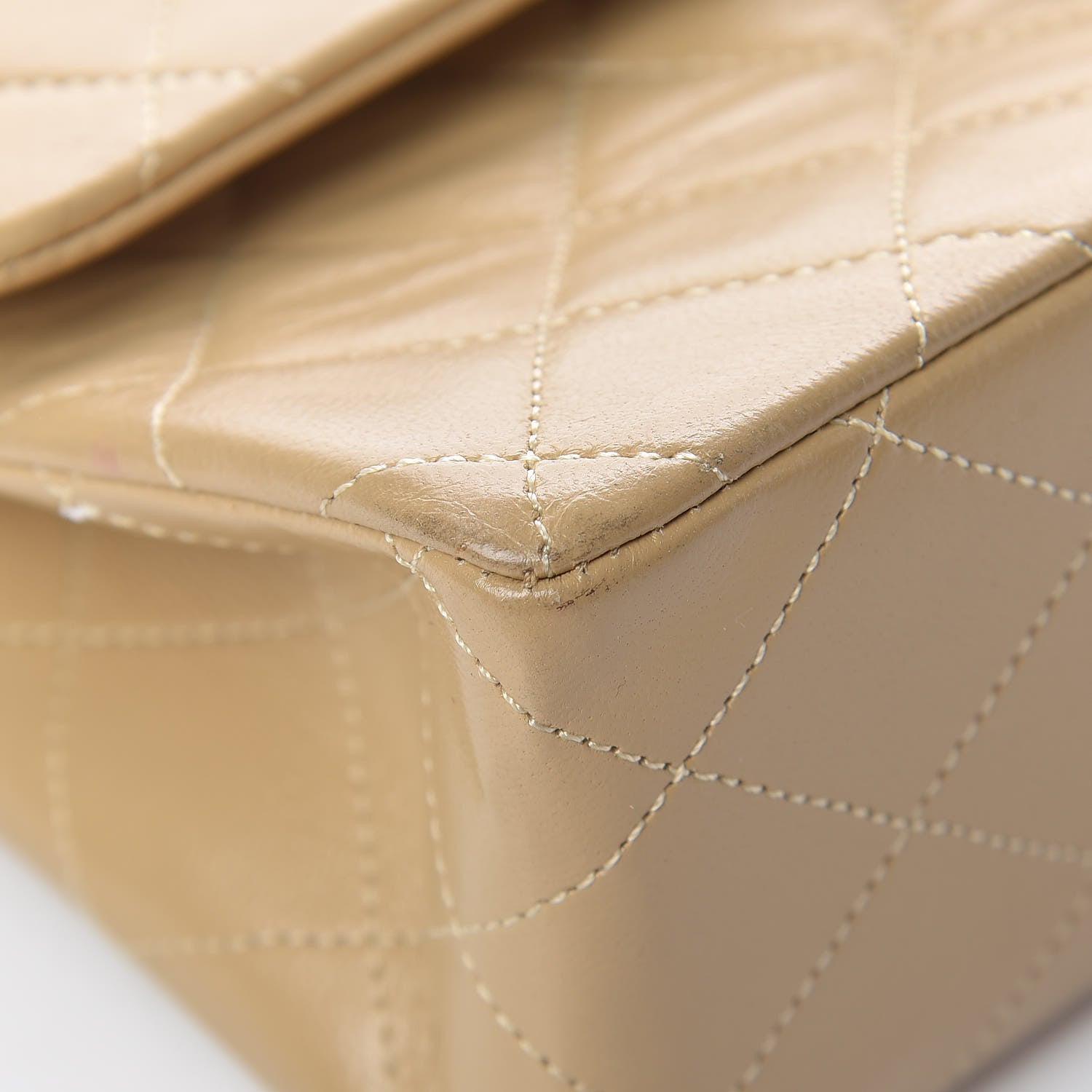 Chanel Lambskin Quilted Medium Double Flap Beige 10 of 23