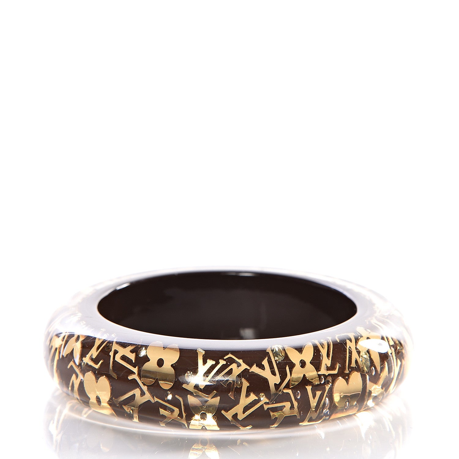 Louis Vuitton Resin Swarovski Medium Inclusion Bracelet GM Marron 2 of 8