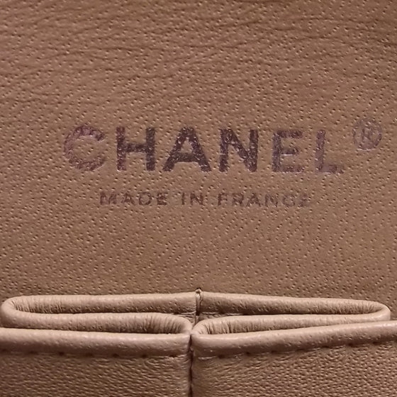 Chanel Caviar Quilted Medium Double Flap Beige 8 of 10