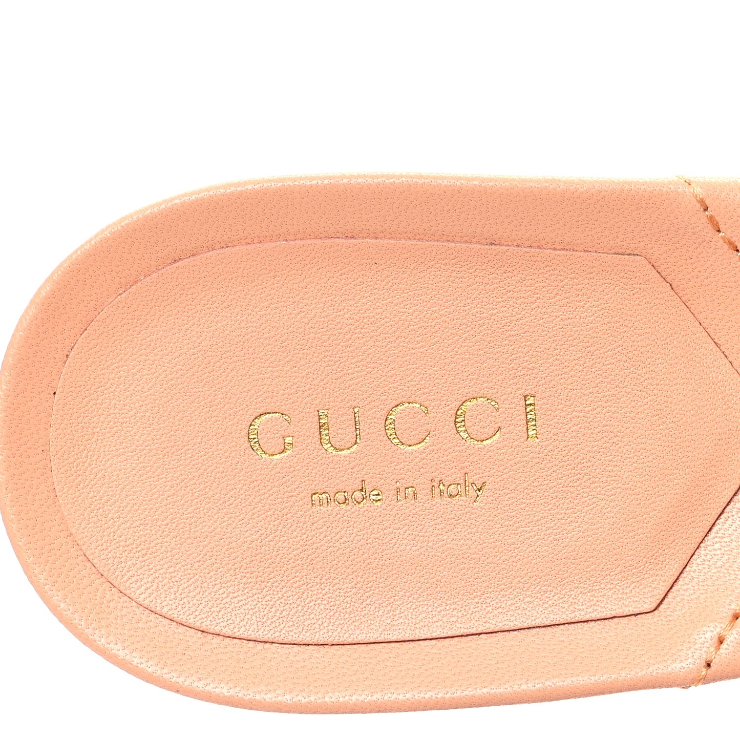 Nappa Matelasse GG Marmont 75mm Slide Sandals 40 Peachy Chic