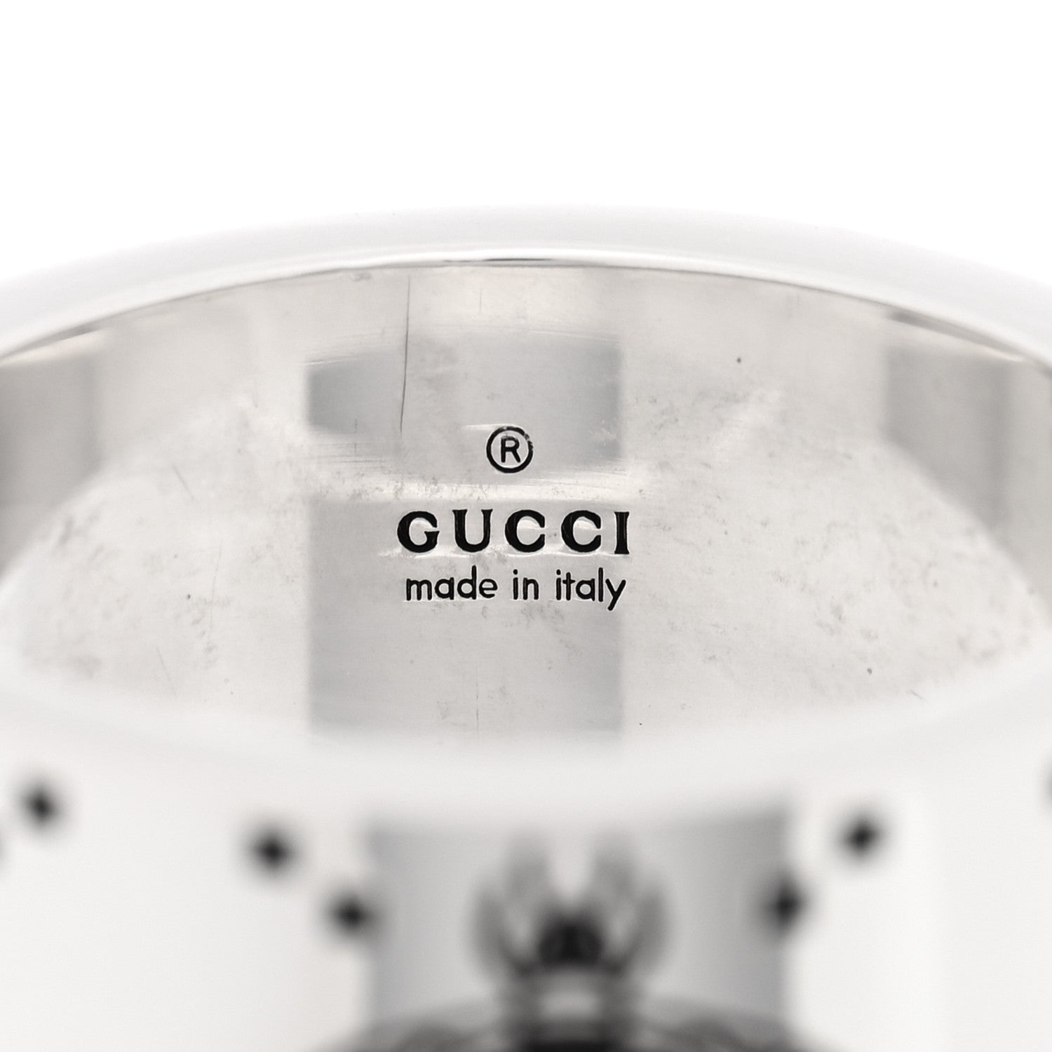 Gucci Sterling Silver GG Bee Band Ring 60 9 4 of 4