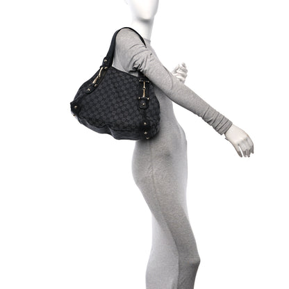 Gucci Monogram Medium Pelham Shoulder Bag Black Grey 2 of 10