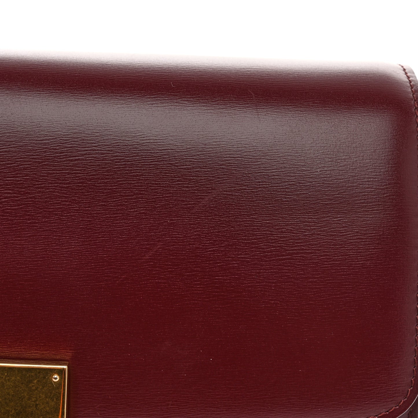 Box Calfskin Medium Classic Box Flap Bag Burgundy
